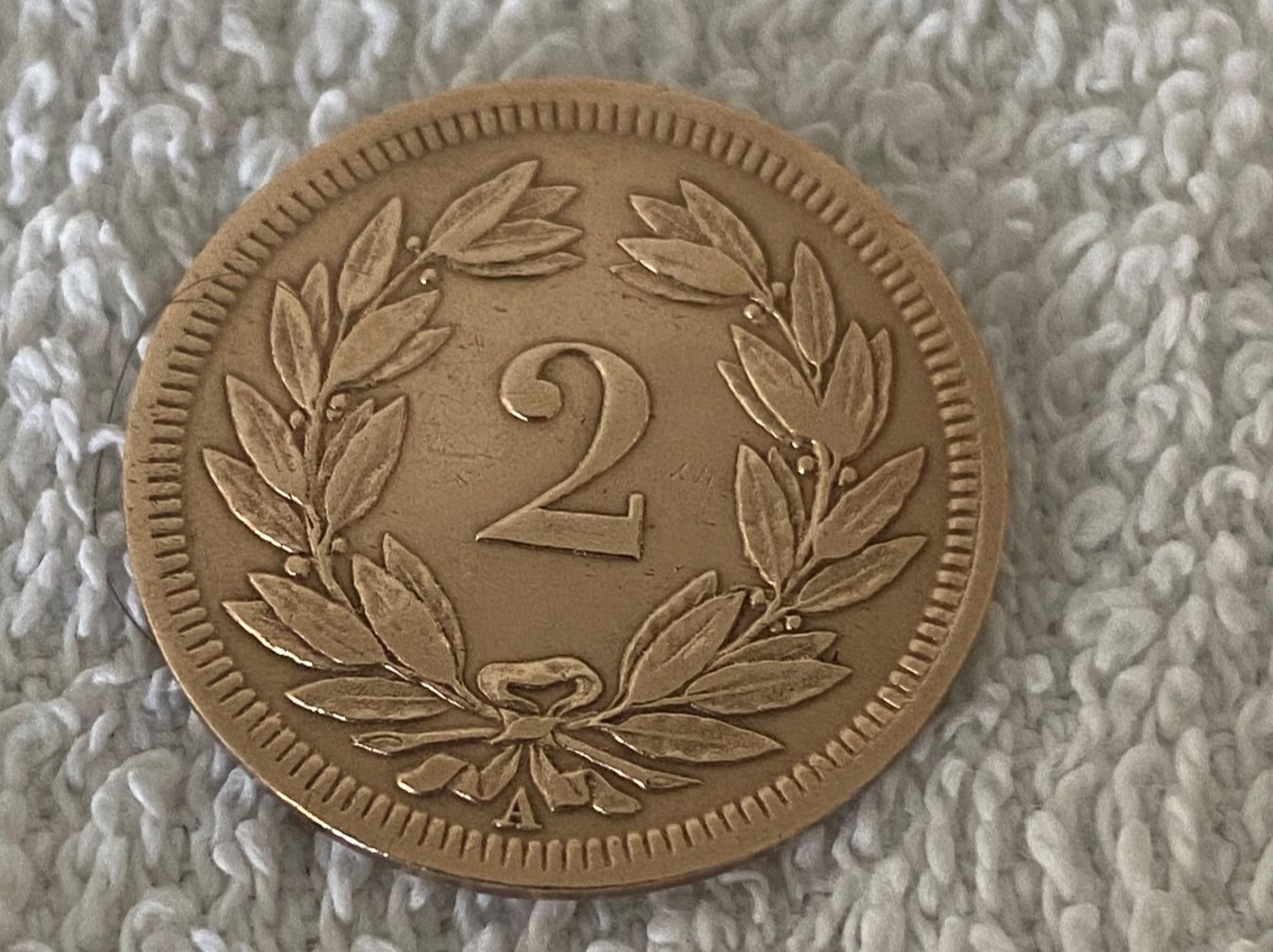 Tutti le monete: 2 centimes/Rappen 1850 A Abart – Usato da Nyon venduto da Ilmi09 1