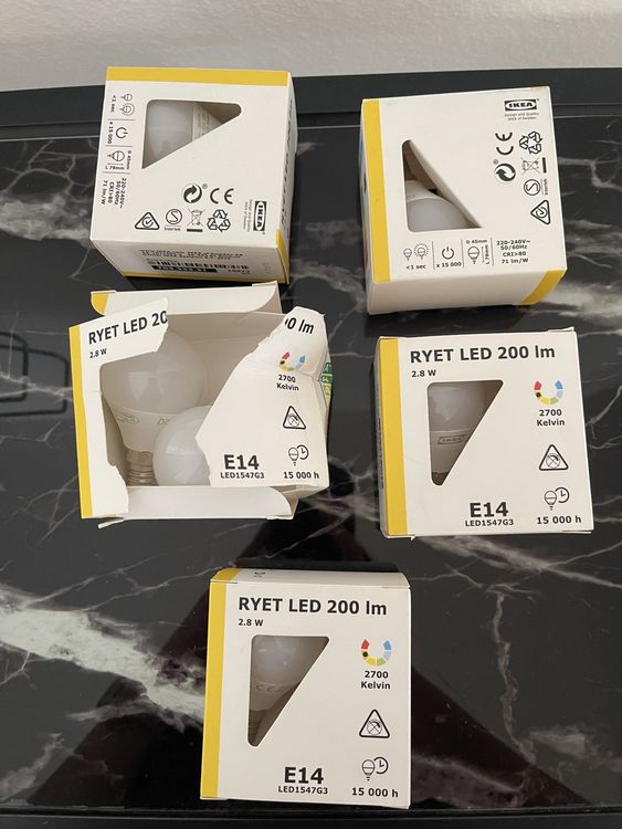 10x Glühbirne E14 2.8W Ikea Ryet LED 200lm (Neu (gemäss Beschreibung ...