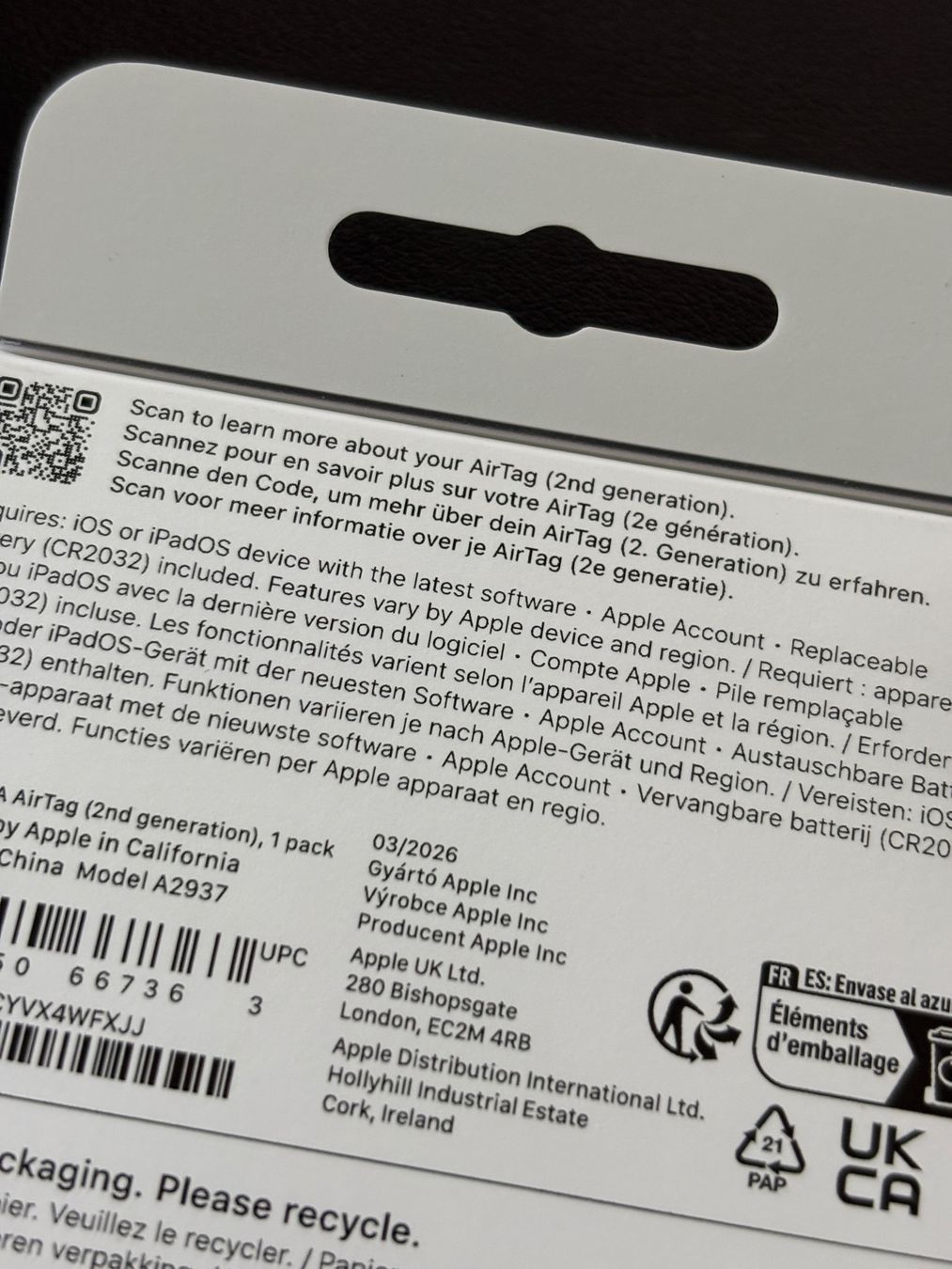 Apple Portachiavi: 2 x Apple AirTag 2nd generation – Nuovo e nell'imballaggio originale da Mellingen venduto da Guilhermefurlan 2