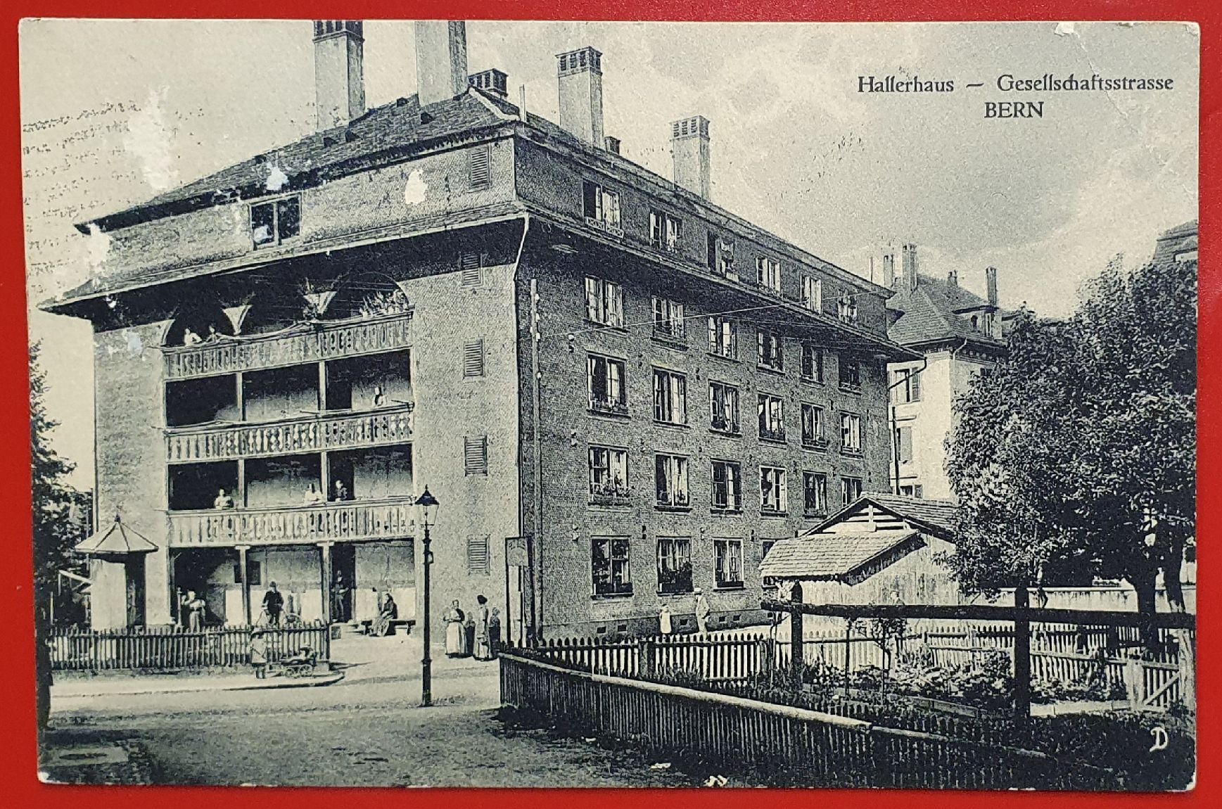 Cartoline postali: Bern 1917 - Hallerhaus, Gesellschaftsstrase – Usato da Kreuzlingen venduto da Rschweiz1
