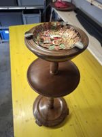 Standaschenbecher Holz gedrechselt mit Ablage gebraucht
