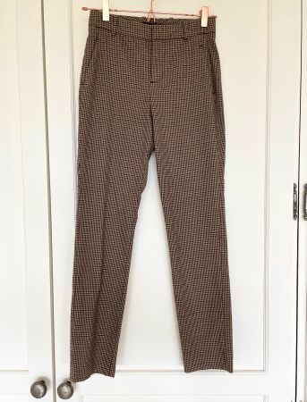Pantalon femme pied-de-poule brun Zara - Taille 34