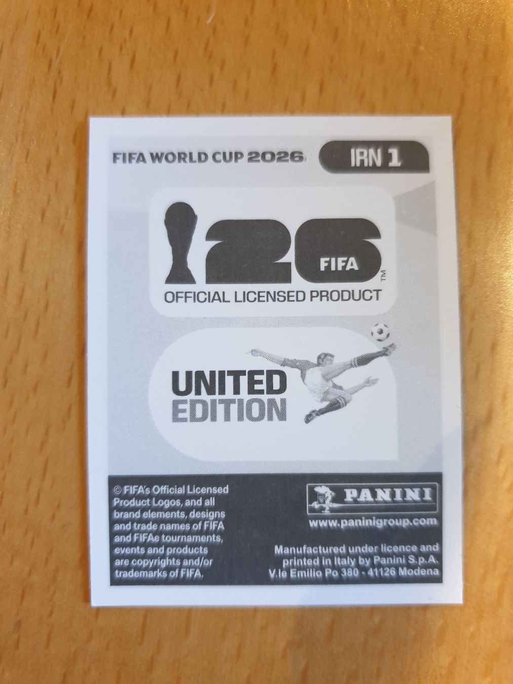 Panini Sammelbilder & Trading cards: Panini WM 2026 IRN 1 – Neu (gemäss Beschreibung) aus Einsiedeln von MGXX 1