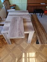 HAUSRÄUMUNG - Ausklappbarer Esstisch inkl. Holzbank