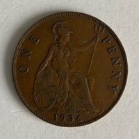 Historische Sammlermünze 1936 One Penny