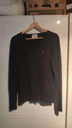 Tommy Hilfiger V-Neck Pullover Denim schwarz gebraucht