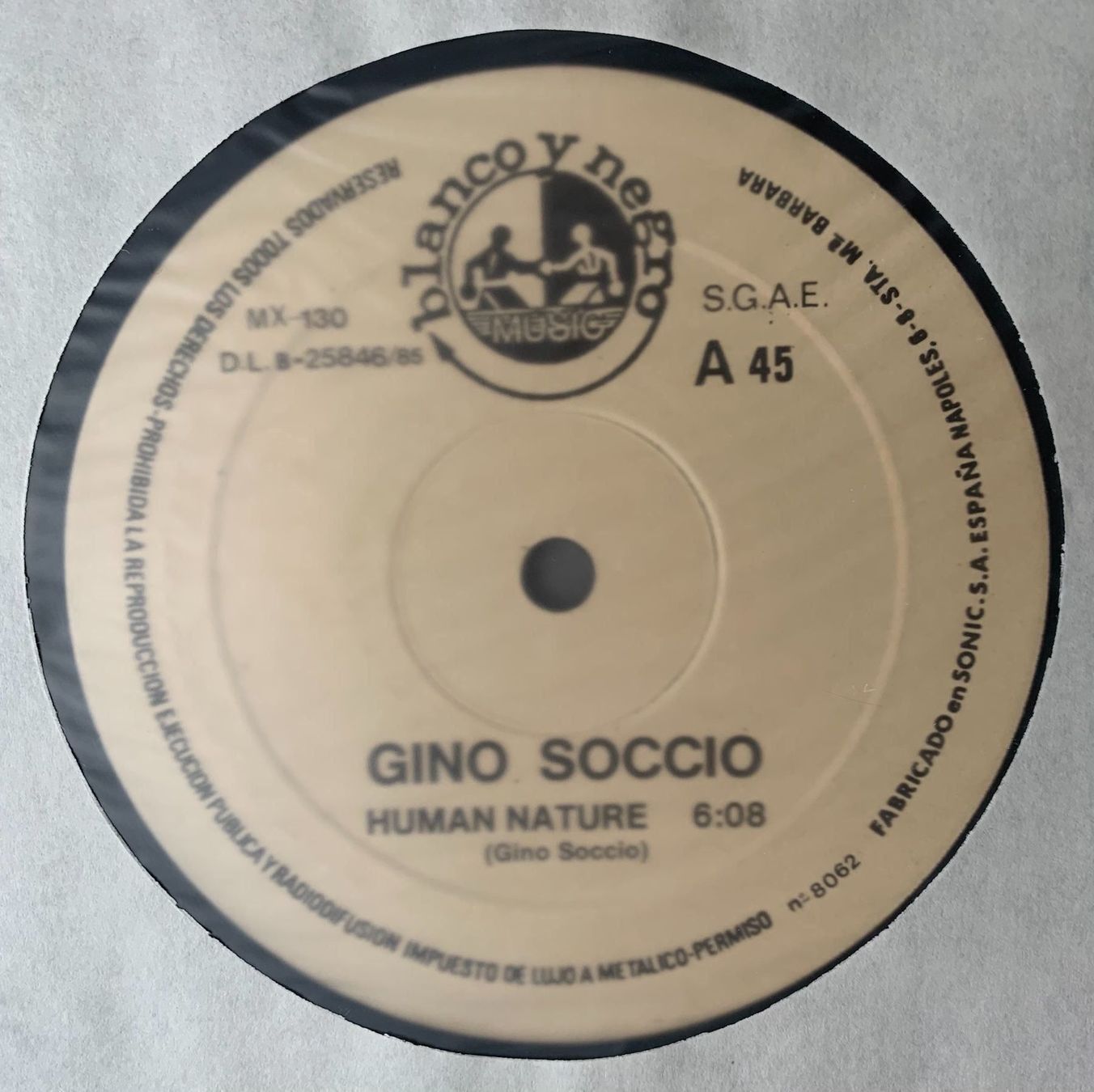Schallplatten: GINO SOCCIO / HUMAN NATURE – Gebraucht aus Sarnen von m-basic 2