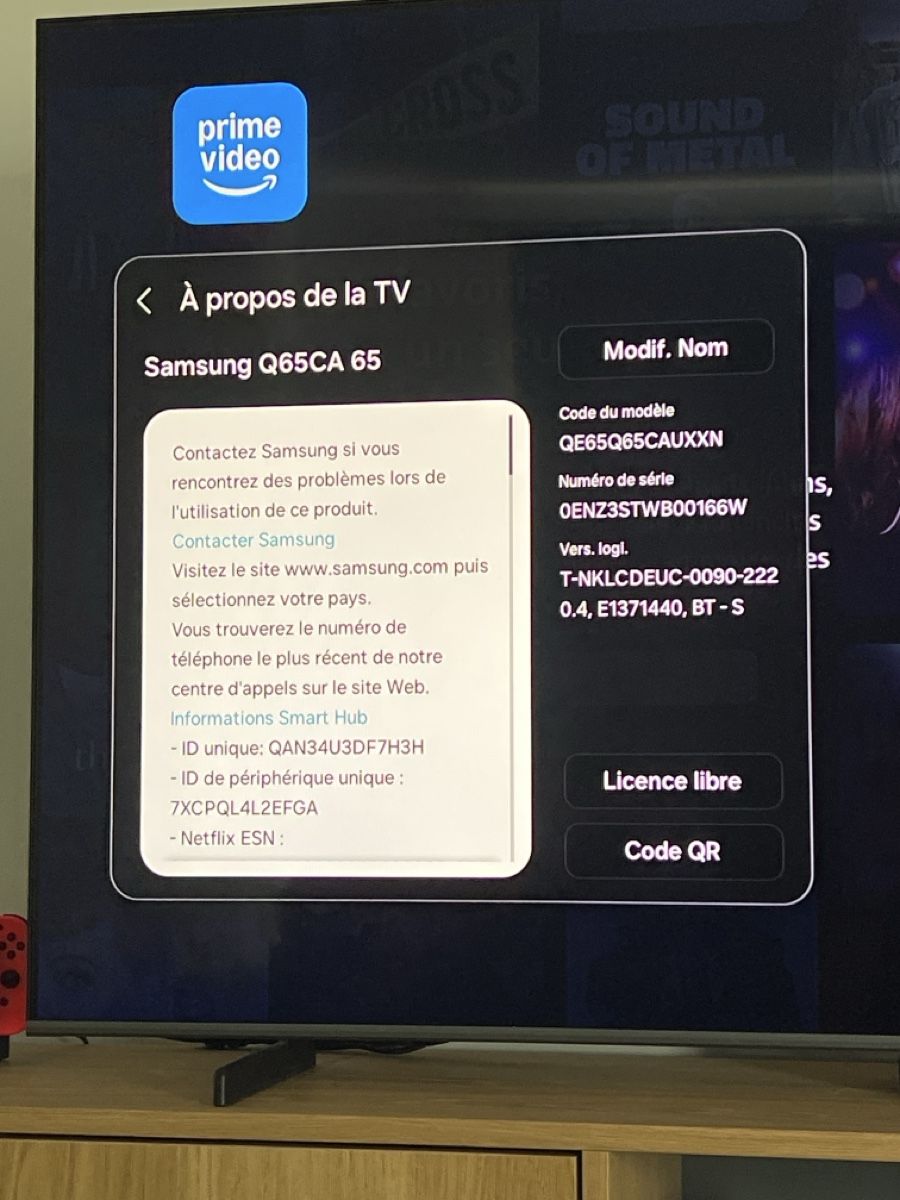 Samsung Televisori: Téléviseur Samsung Q65CA 65  – Usato da Arzier-Le Muids venduto da cma_y2wt 8