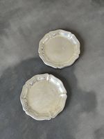 Paire de dessous de bouteille anciens en argent 835