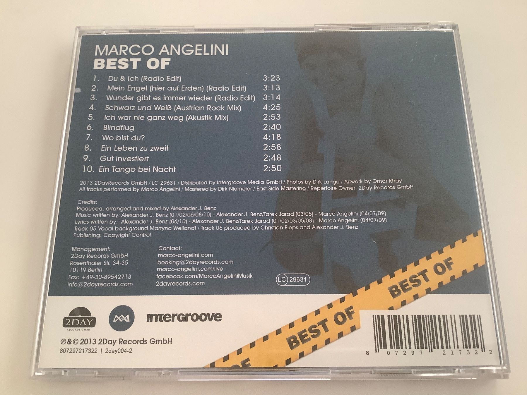 CDs: Marco Angelini / Best of / 2013 – Gebraucht aus Dübendorf von Shreck 1