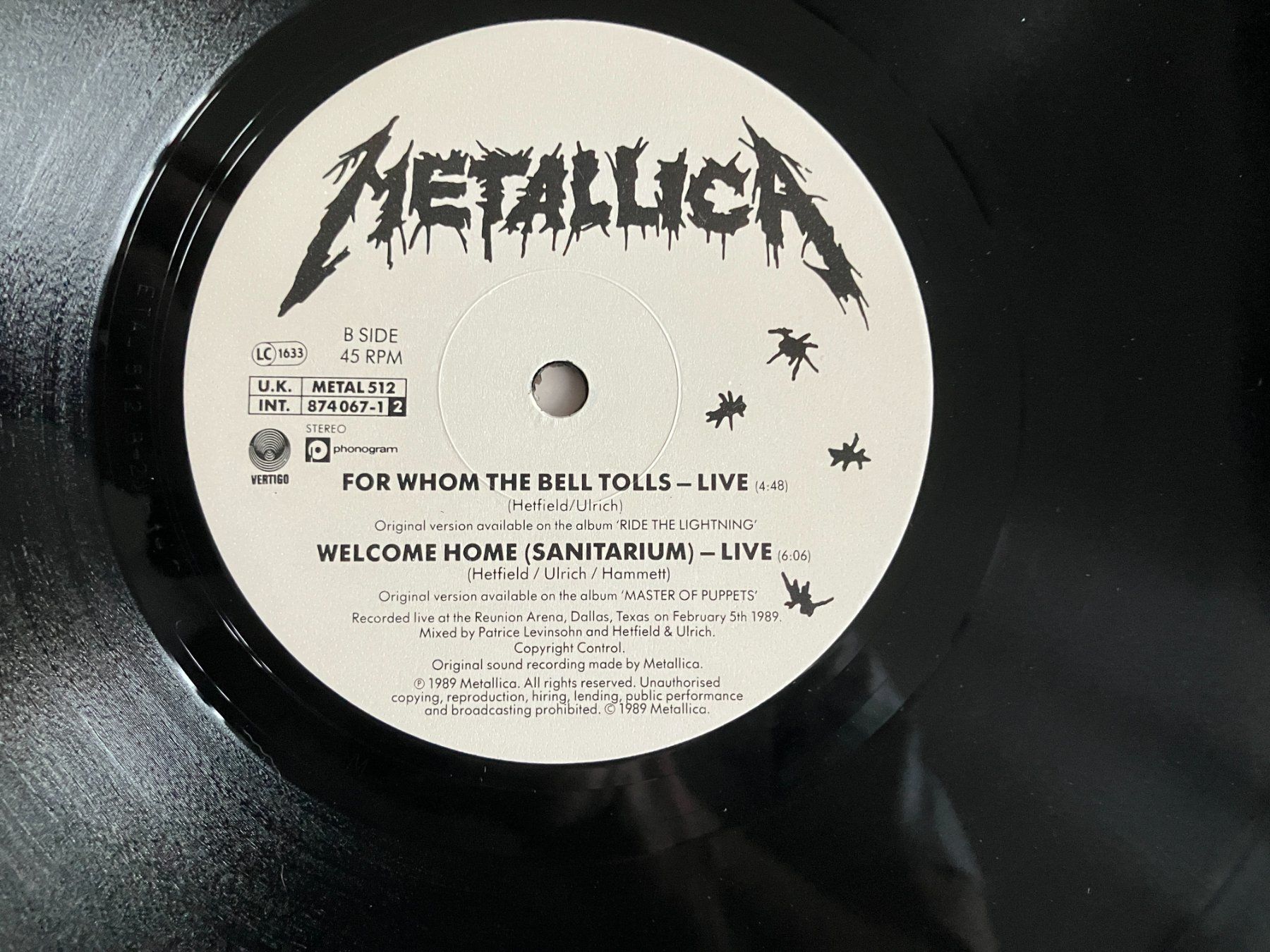 Dischi in vinile: Metallica – Usato da Aarwangen venduto da Jukebox3 8