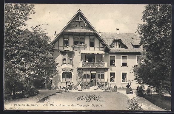 Ansichtskarten: Genève, Pension de Dames, Villa Clara,  – Gebraucht aus Berlin von bartko-reher