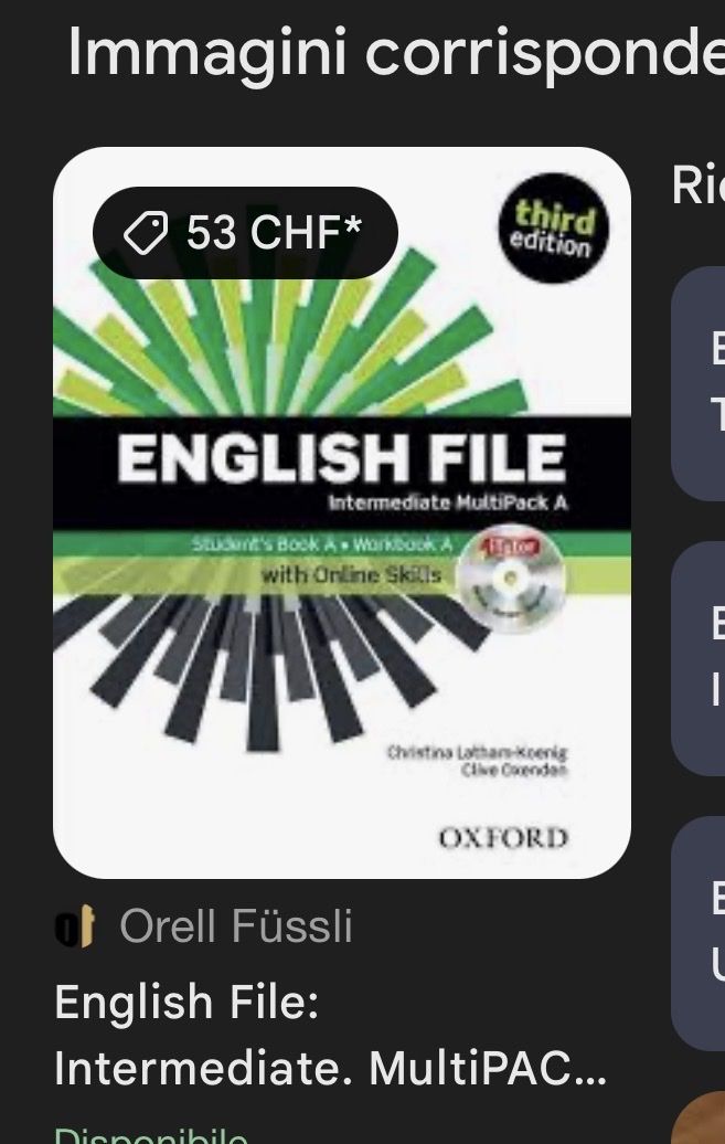 Libri: Libro Inglese English File Intermediate – Usato da Faido venduto da sof_6jgl 1