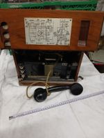 Armeetelefon Modell 1932 Holzgehäuse historisch original