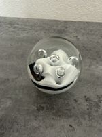2er-Set Vintage Glas Briefbeschwerer Schwarz / Weiss –