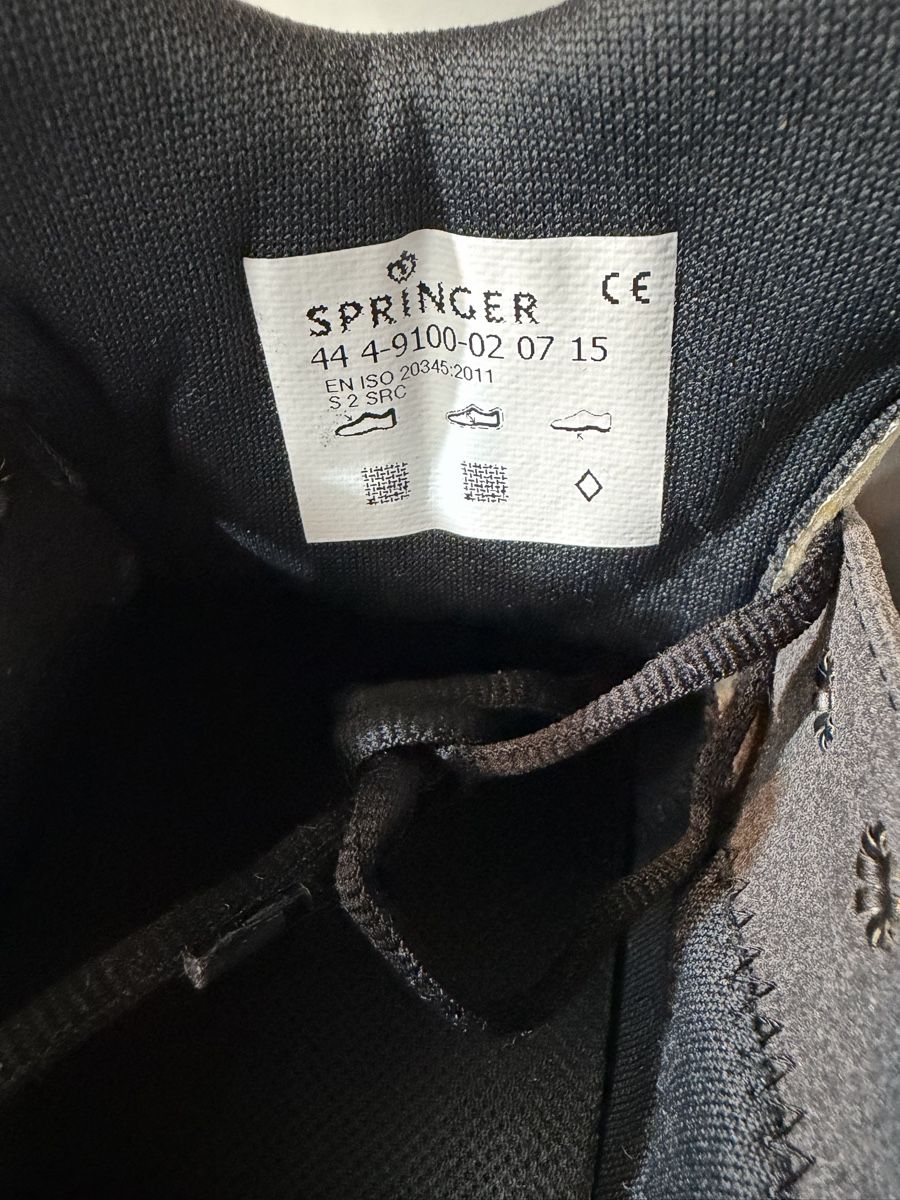 Scarpe da uomo: Chaussures de sécurité Springer S2 SRC noir taille 44 neuves – Nuovo e nell'imballaggio originale da Brügg BE venduto da Goob 7