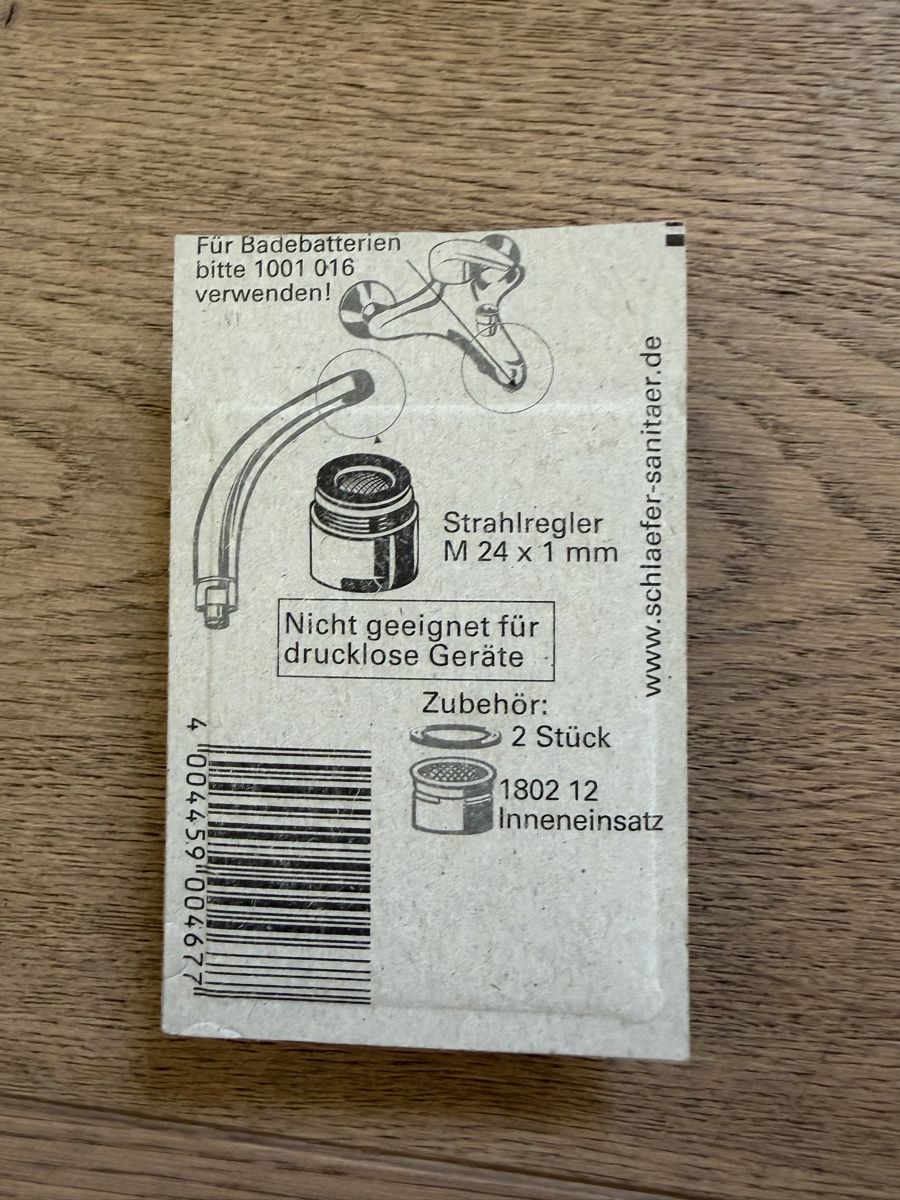 Robinetterie: Perlator M24  x 1 mm / Schläfer / Strahlregler – Neuf avec emballage d'origine à Versoix par chr_2rpz 1