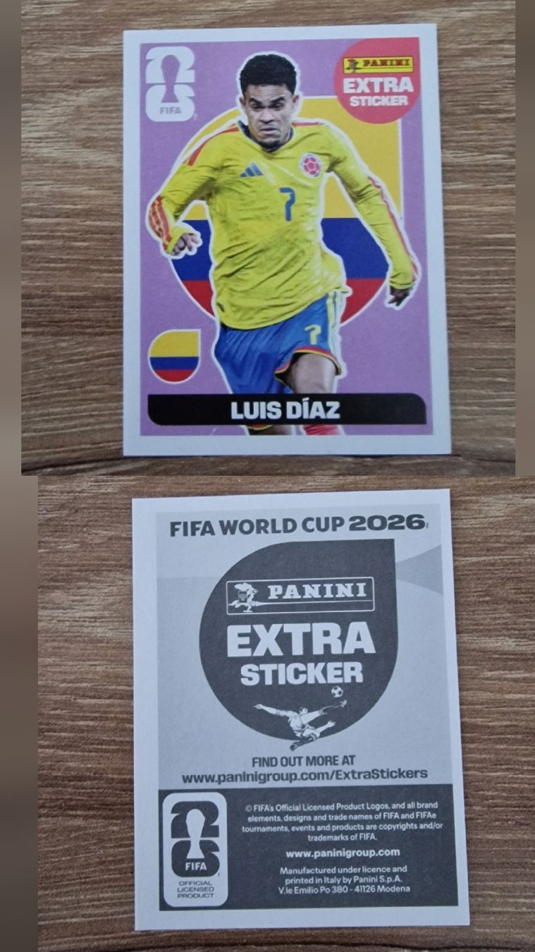 Panini Carte collezionabili: Panini Sticker Luis Díaz FIFA World Cup 2026 Extra – Nuovo (secondo la descrizione) da Kreuzlingen venduto da mar_kpn5