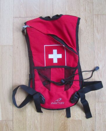 Roter Running-Rucksack "Panther Suisse"
