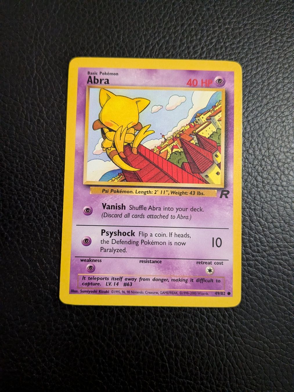 Pokémon Carte collezionabili: Team Rocket Abra 49/82 Ab 1 – Usato da Paradiso venduto da Pkmn10