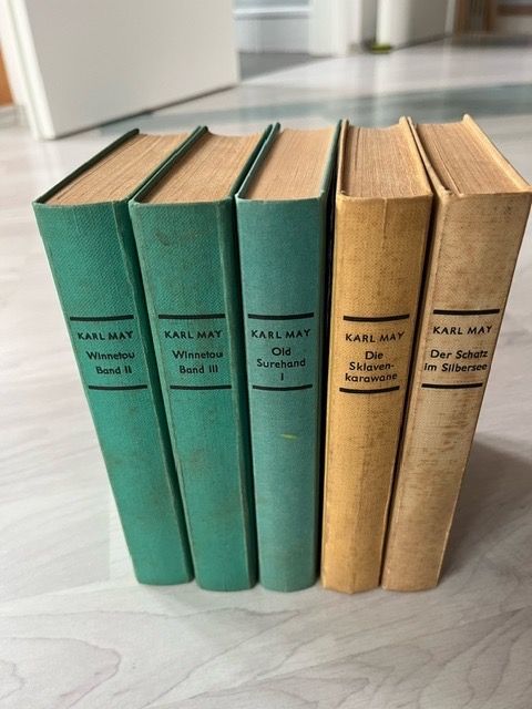 Livres: 5 antike Karl May Bücher, Herder Buchgemeinde – D'occasion à Löhningen par Sojoso 2