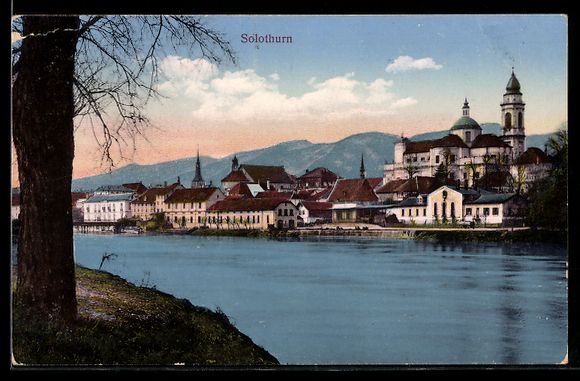 Ansichtskarten: Solothurn, Stadtansicht an der Aare mit  – Gebraucht aus Berlin von bartko-reher