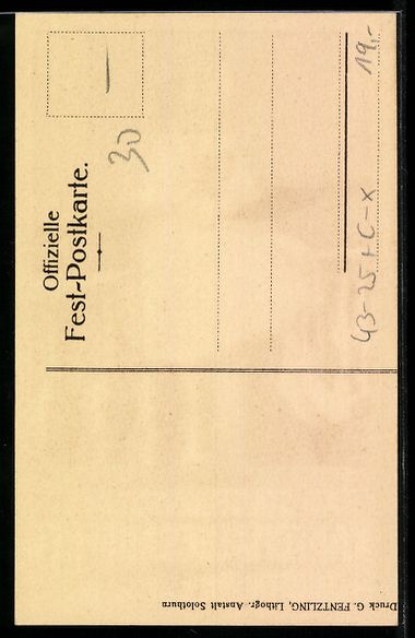 Cartoline postali: Solothurn, XIII. Solothurnisches Kantona – Usato da Berlin venduto da bartko-reher 1