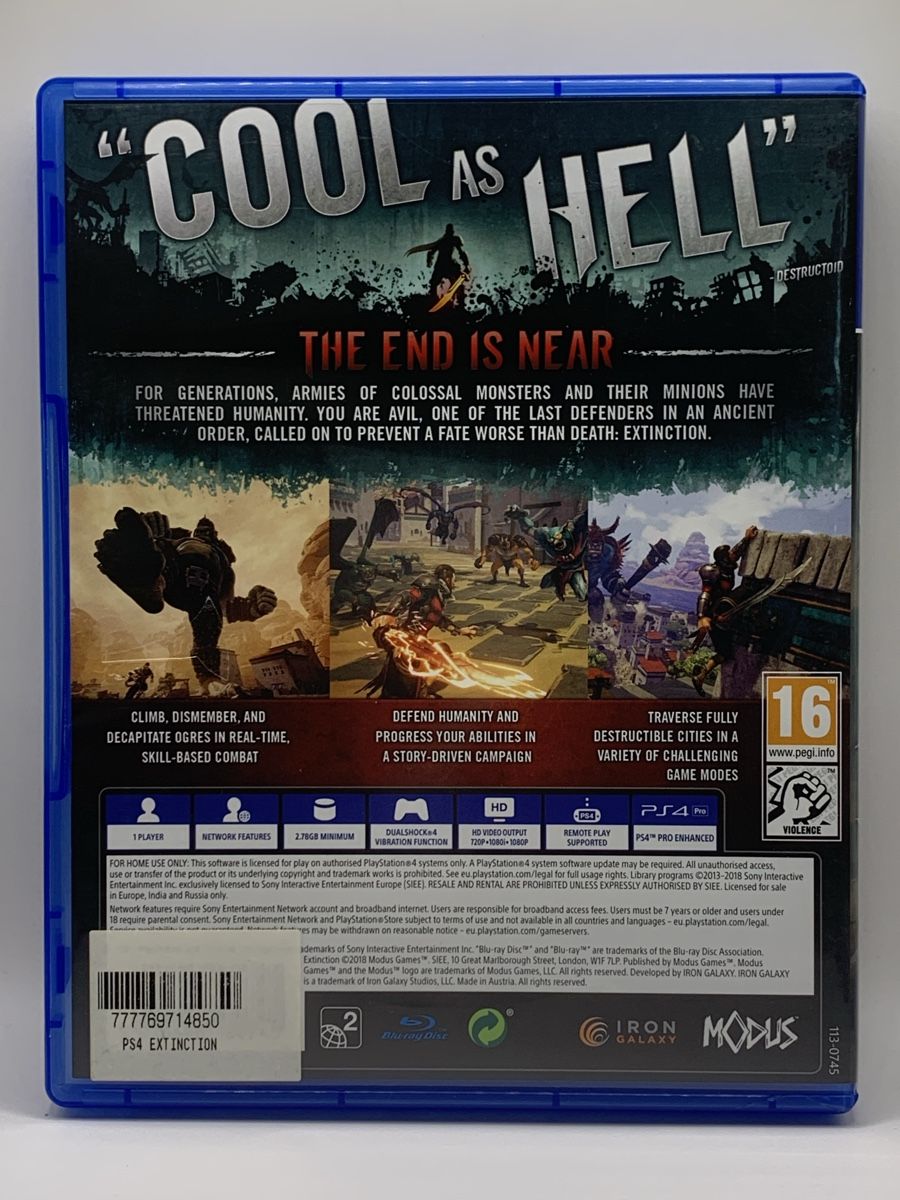 Sony Giochi: Extinction - PS4 – Usato da Ostermundigen venduto da RG-Collector 1
