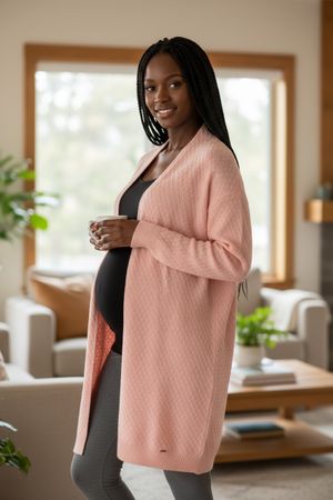 Jaquette Longue FERRACHE Rose — Neuve — Taille L