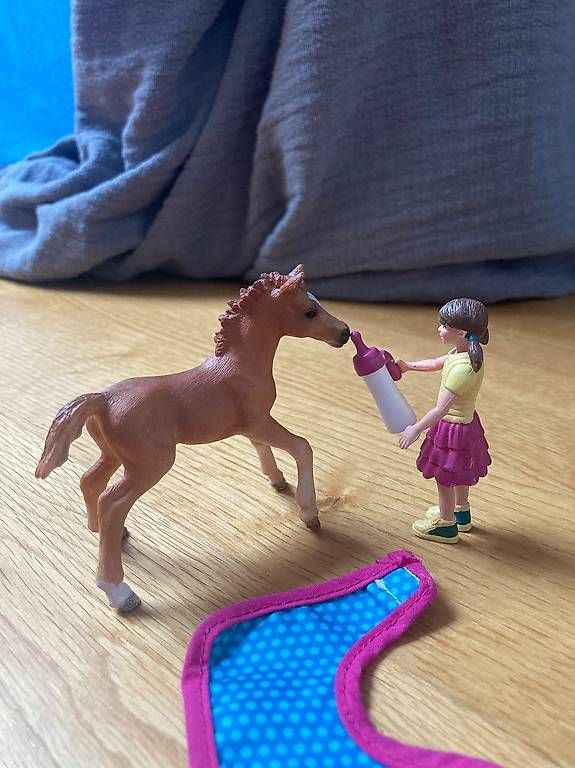 Jouets: Süsses Schleich Fohlen mit Mädchen  – D'occasion à Köniz par corinnevo