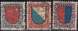 15-17 PJ-Satz 1920 mit Vollstempel aus der Zeit