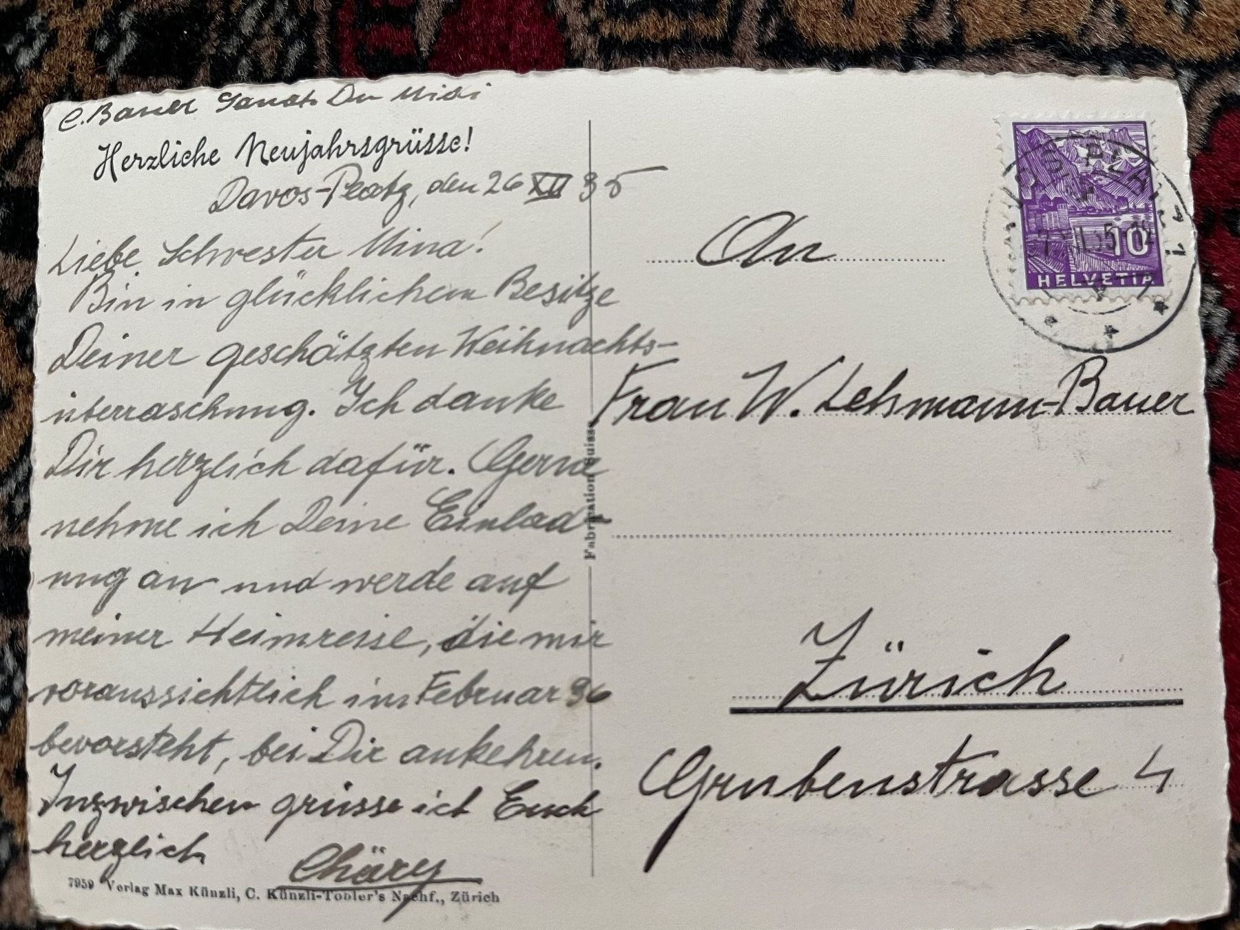 Cartoline postali: Alte Postkarte: Davos 1935 – Usato da Stetten AG venduto da Brissago25 1