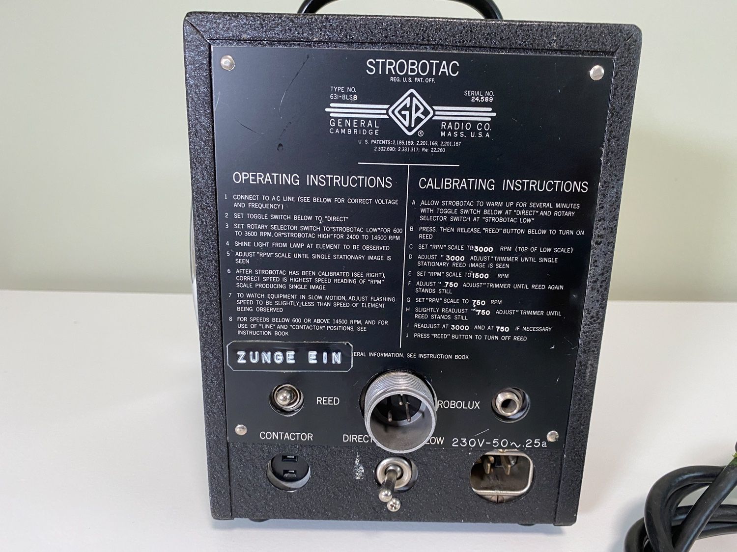 Misurare: Vintage Stroboskoplicht von Strobotac Generator Typ 631-BLS8 – Usato da Sarnen venduto da exxusu 3