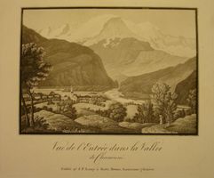 CHAMONIX, AQUATINTA UM 1830