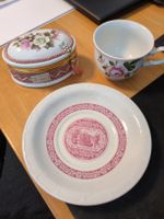 Pillen Dose Porzellan + Tasse Mitterteich + Teller  Heinrich