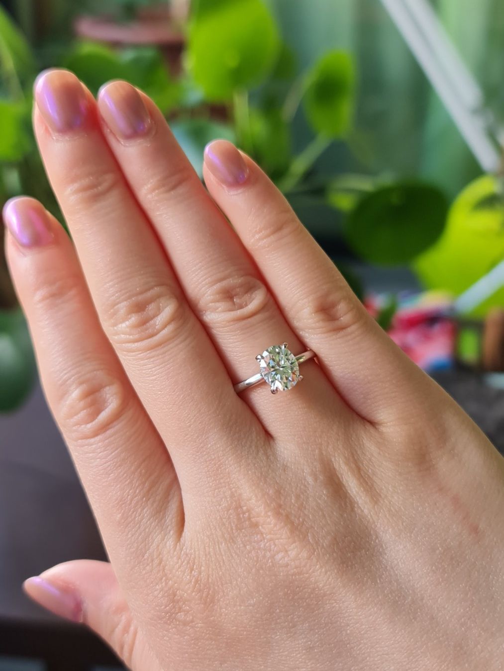 Anelli: Solitaire Moissanit Ring oval 2 carat Grösse 54 – Nuovo e nell'imballaggio originale da Kriens venduto da Jul_8D
