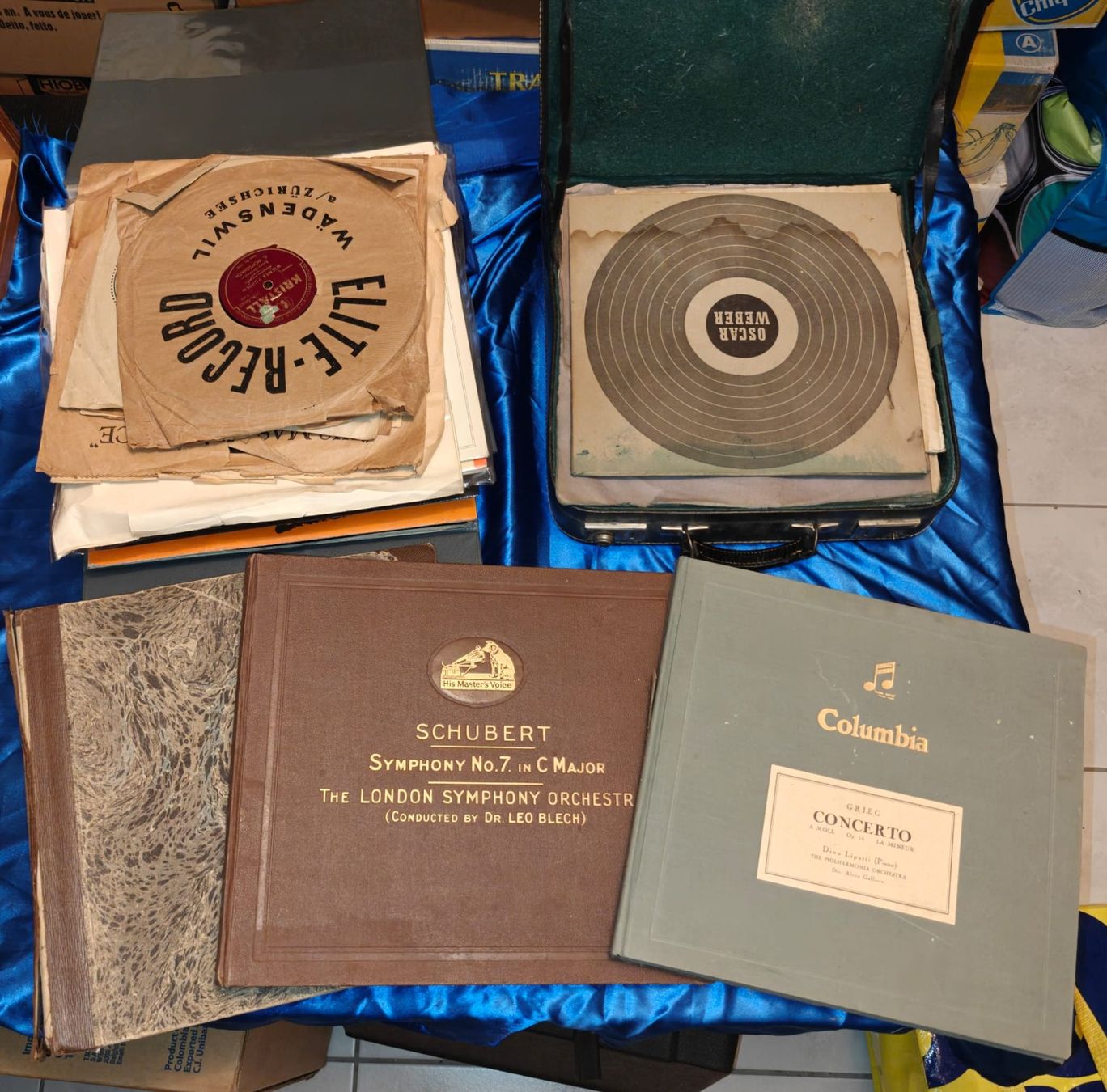 Plattenspieler: Polyphon Musik Grammophon mit ca. 100 Schellackplatten – Gebraucht aus Gutenswil von Vulcano21 7