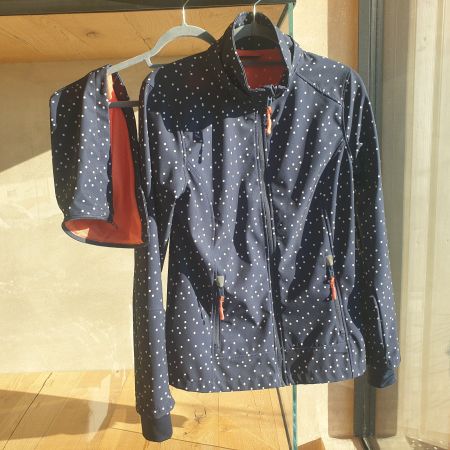 🐸 SOFTSHELLJACKE MIT KAPUZE (ABNEHMBAR) JACKE OUTDOOR 38