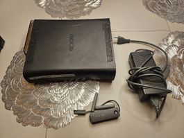 Microsoft Xbox 360 Konsole schwarz mit WLAN Adapter