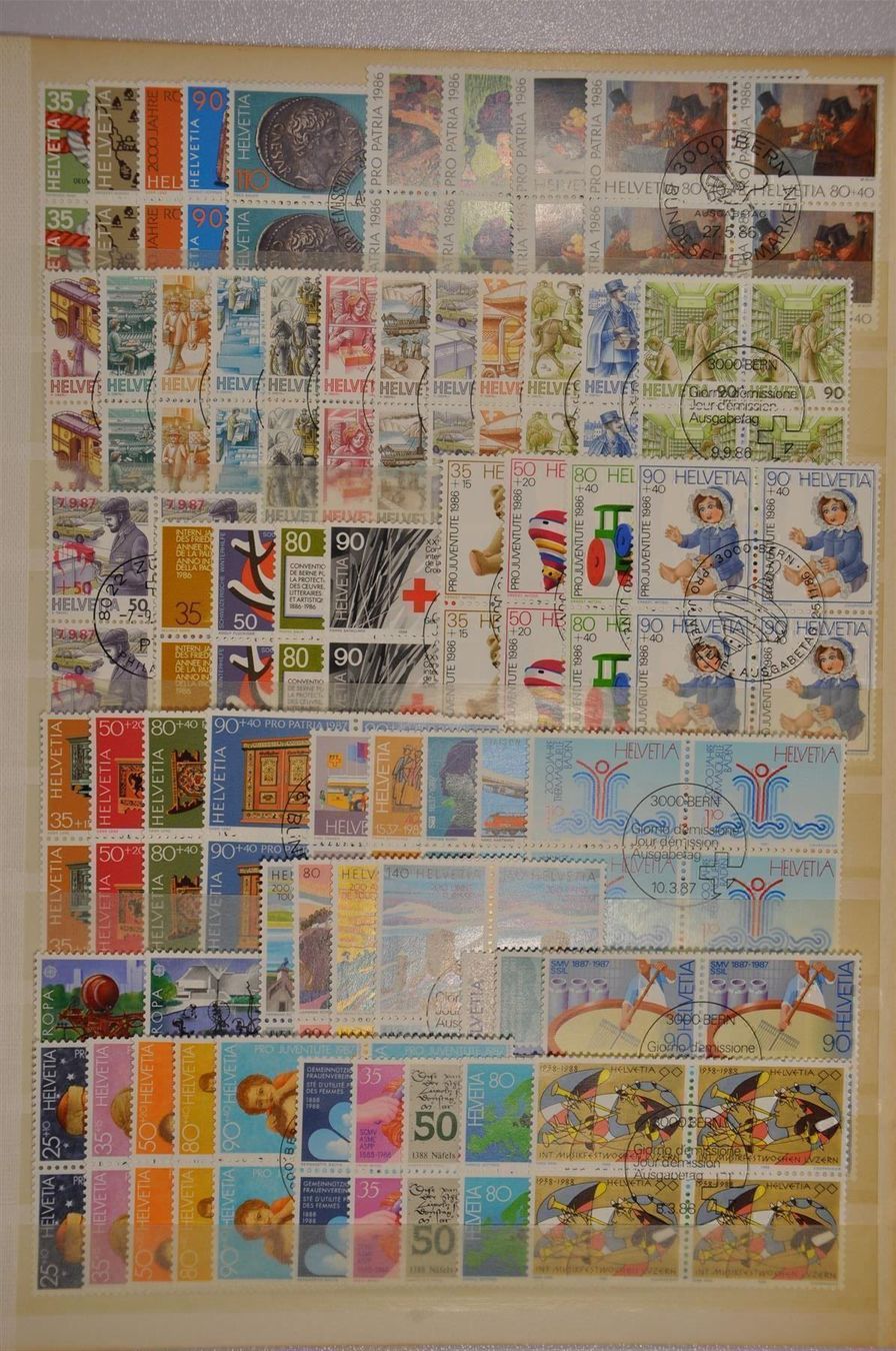 Alle Briefmarken: 1946-1996 Viererblöcke gestempelt !! – Gebraucht aus Wolfhalden von Zinauktion 3