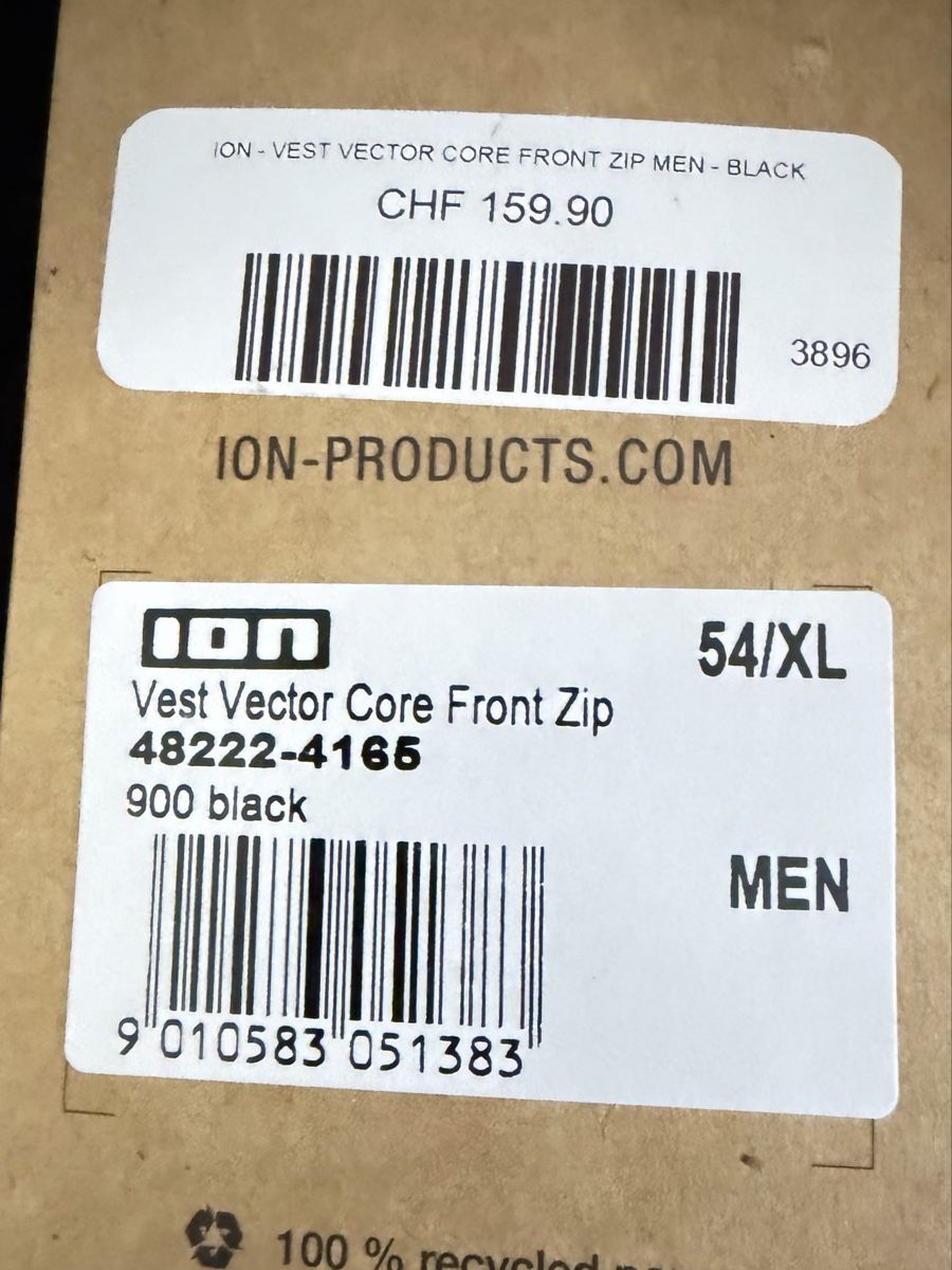 Protections: ION Vest Vector Core Front Zip Men 54/XL schwarz – D'occasion à Faulensee par Captainm 3