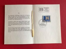 Briefmarken PTT Sondermarke 1963 C E P T gestempelt