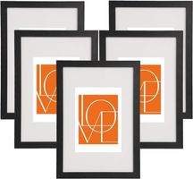 5er-Set Bilderrahmen 10cm x 15cm Schwarz