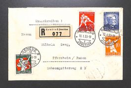 1932 Pro Juventute Satzbrief Chargé GENÈVE JONCTION 13.I.32