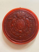 Roter Wachsabguss des Siegels von Kaiser Ferdinand II 1636