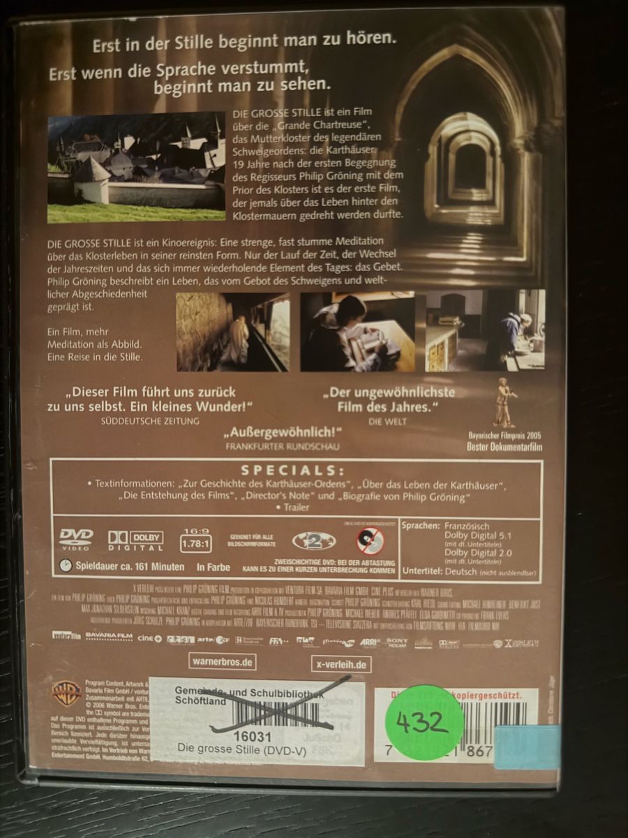 Tutti i DVDs: Die Grosse Stille DVD guter Zustand – Usato da Lausen venduto da EisAmStiel94 1
