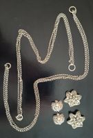 Silber-Trachtenschmuck, 4 Göllerhaften, 2 x 3erGöllerketten