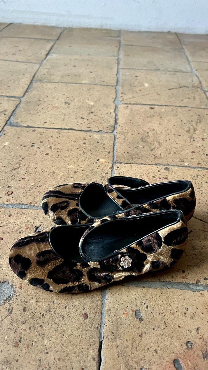 Dolce & Gabbana Scarpe per ragazze: D&G Ballerinas Leopard Gr. 29 Samt Schuhe Mädchen – Usato da Zürich venduto da sil_wx77 2