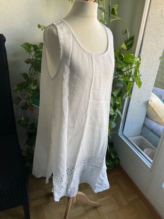 Super agréable tunique blanche lin/coton oversize, onesize
