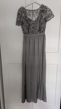 festliches Kleid in Grösse XS - silberfarben